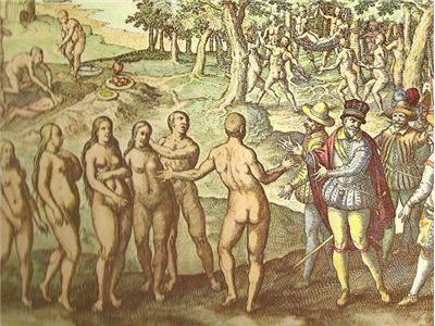 Picture Of Amerigo Vespucci First Encounter With Native Americans In Honduras 1497