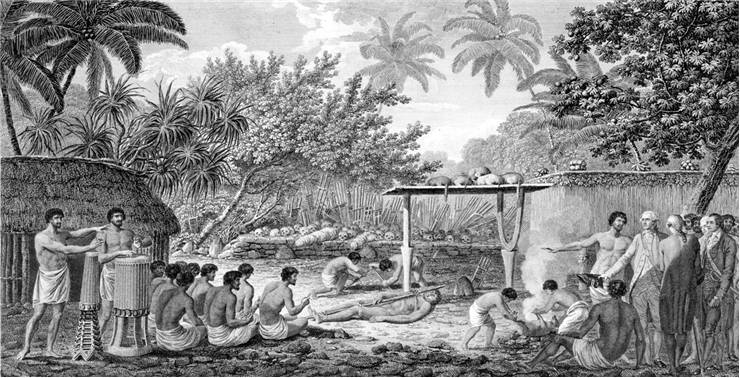 Picture Of Captain James Cook Witnessing Human Sacrifice In Taihiti