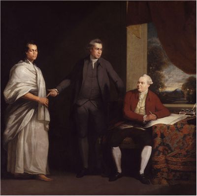 Picture Of Joseph Banks And Daniel Charles Solander And Omai