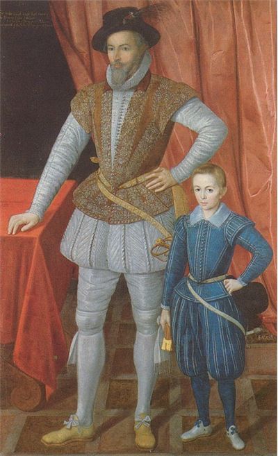 Picture Of Walter Ralegh And His Son